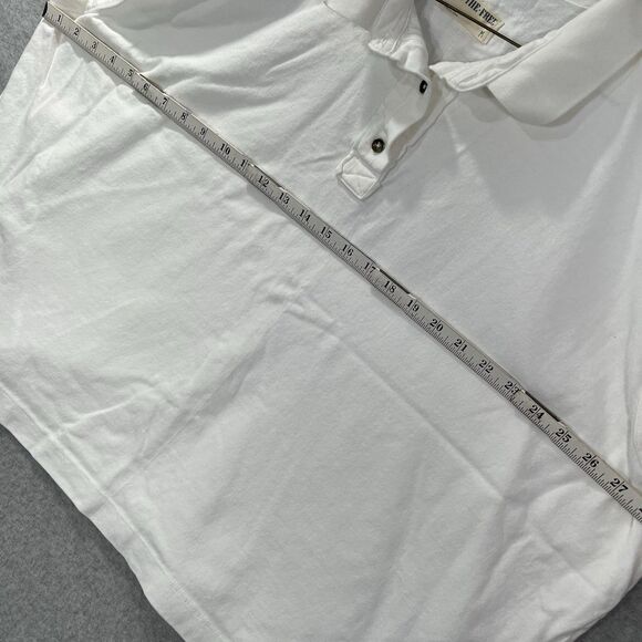 We The Free White Oversized Collar Polo Shirt Sleeveless M Boxy Basic - Picture 9 of 11